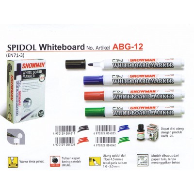 Spidol Snowman Whiteboard Marker ABG 4.5